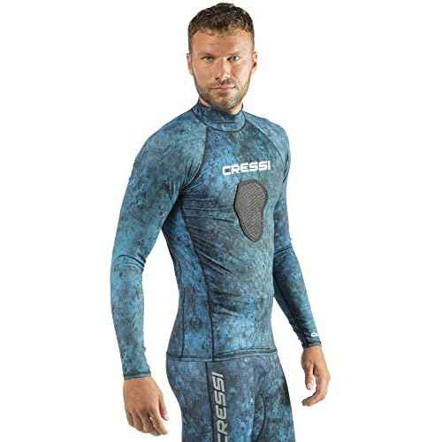 Cressi Camouflage Rash Guard for Scuba Diving Videomakers and Spearfishing - Crew-Neck- get the Hunter equipment