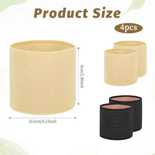 2 Pairs Arch Support Sleeves, Elastic Foot Compression Sleeve Flat Arches Support Bands Copper Foot Arch Supports Universal Size Foot Wrap Plantar Brace Compression Bands for Women Men