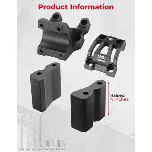 KEMIMOTO Direct Mount Riser Stem Raised 4¡° Compatible with Surron Light Bee X160 X260 Talaria Sting Talaria XXX Seway CNC Aluminium Handle Bar Riser for Electric Dirt Bike 31.8mm Bar Clamp E-Bike