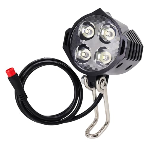 Ebike Headlight 48V 36V, 12V-60V Compatible, 2 Pin Waterproof Connector Electric Bike Front Light