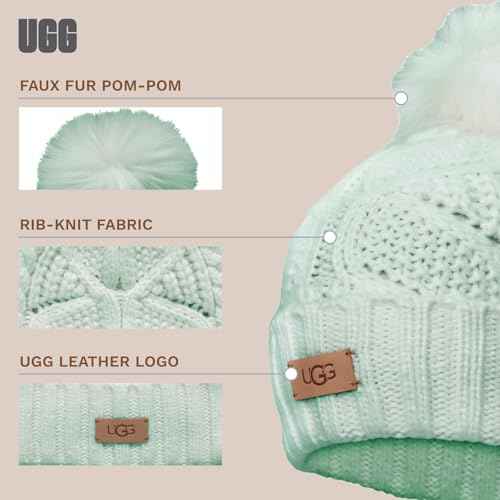 UGG womens Cable Beanie With Pom