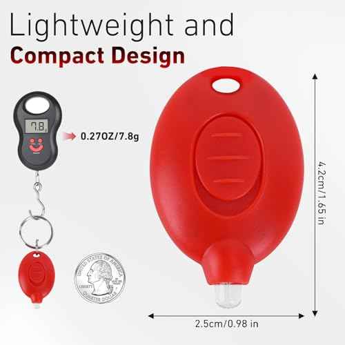 8 Pack Red LED Keychain Light, Red Light Mini Keychain Flashlights, Red Flashlight Keychain, Red Light Key Chain for Night Vision