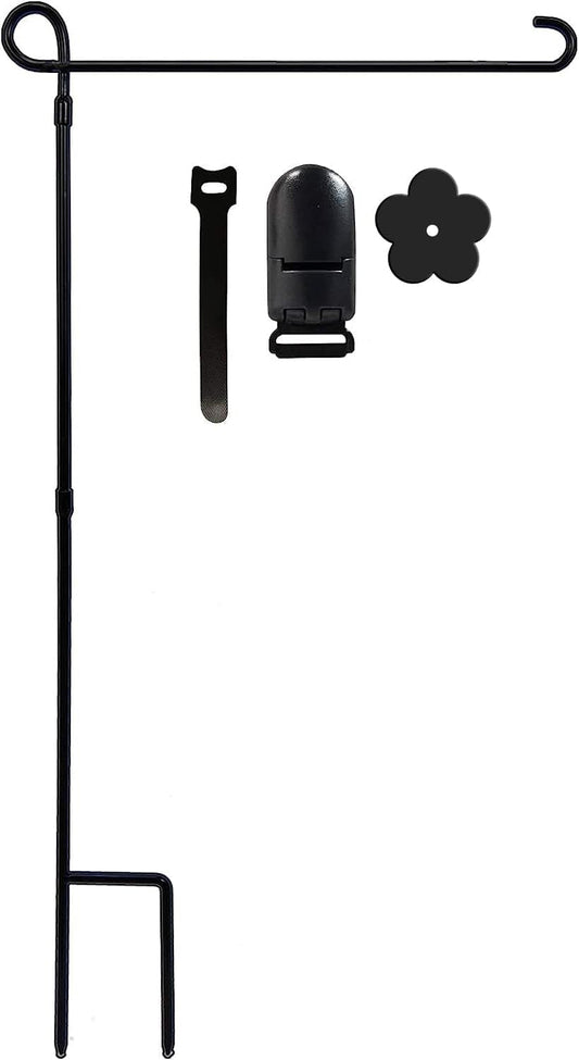 YEAHOME Garden Flag Holder - Premium Weather-Proof Metal Stand with Clip & Stopper | Outdoor Decor