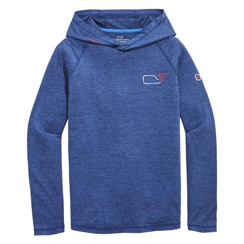 vineyard vines mens Otg Whale Outline Long-sleeve Harbor Hoodie Tee