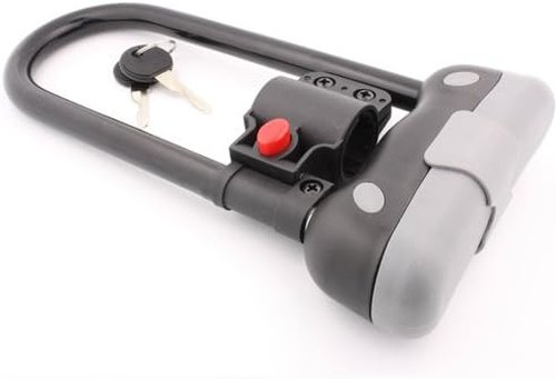 Heavy Duty 14mm U Lock for Bikes - Anti-Theft Bicycle Lock with Mount & 2 Keys