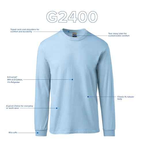 Gildan Adult Ultra Cotton Long Sleeve T-Shirt, Style G2400, Multipack