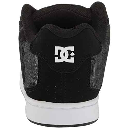 DC Men's Net Skate Casual Shoe, Black/Armor/Black, 13