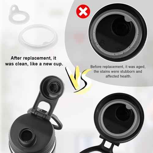 4pcs Gasket Replacement for Takeya Actives, Silicone Sealing Ring Compatible with Takeya Actives 18/24/32/40oz Water Bottle Lid Gasket Replacement for Takeya Actives