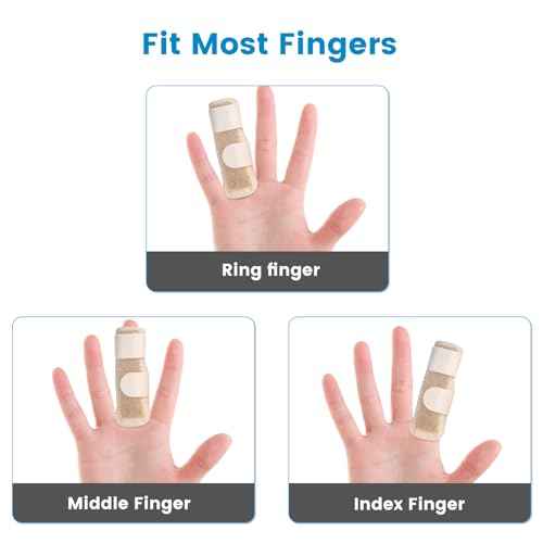 Finger Splints, Finger Brace for Trigger Finger - Broken Finger - Arthritis - Straightening - Support for Index - Middle - Ring
