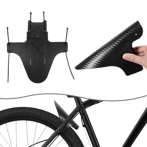 2 Sets Mountain Bike Fender Rear and Front Compatible Bicycle Mudguard Adjustable 29" Plus Size with 15 Cable Ties for Fat Bike Wheel Sizes and All Disc Brake Bicycles