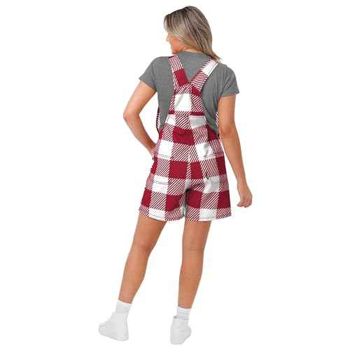 FOCO NCAA womens Ncaa College Ladies Fashion Bib Shortalls Summer Shorts Overalls