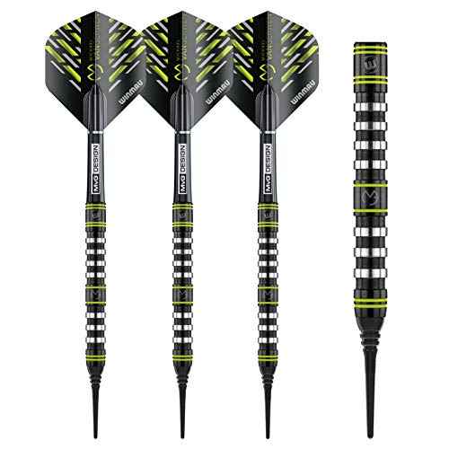 Winmau Michael Van Gerwen MvG Assault 90% Tungsten Darts Set with Flights and Stems (Shafts)