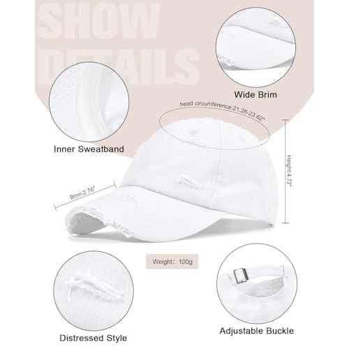 Century Star Baseball Caps for Men Womens Baseball Hat Distressed Cotton Dad Hat Summer Adjustable Golf Runing Hat