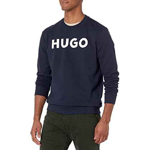 HUGO Men's Big Logo Pullover Sweatshirt