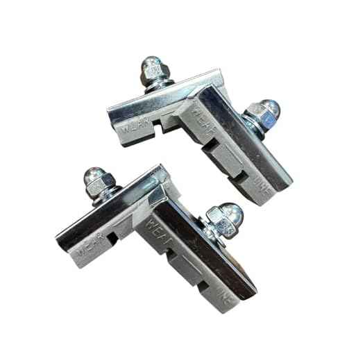 Gray Color, Premium Bicycle Brake Pads 4-Pack(2pair) ? 4mm Durable & Quiet, Universal Fit for BMX, MTB, Road Bikes with Side-Pull Caliper Brakes ? Long-Lasting Rubber and Steel Construction