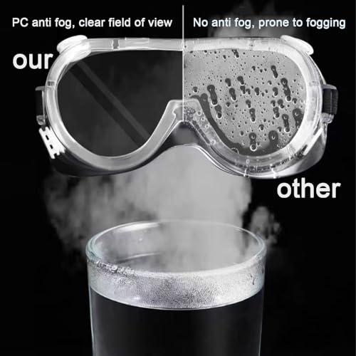 Safety Goggles 6 Pack - Anti-Fog Protective Safety Glasses - Clear Lens Adjustable Soft Lightweight Protection Eyewear