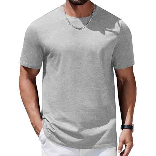 COOFANDY Mens T-Shirts 100% Cotton Premium Short Sleeve Shirt Crew Neck Basic Tshirt