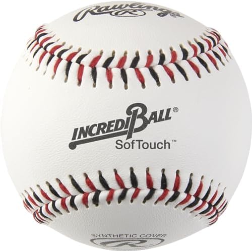 Rawlings | Incredi-Ball White Softstitch Baseballs | 9" | Cloth & Synthetic Leather Cover Options | 12 Count