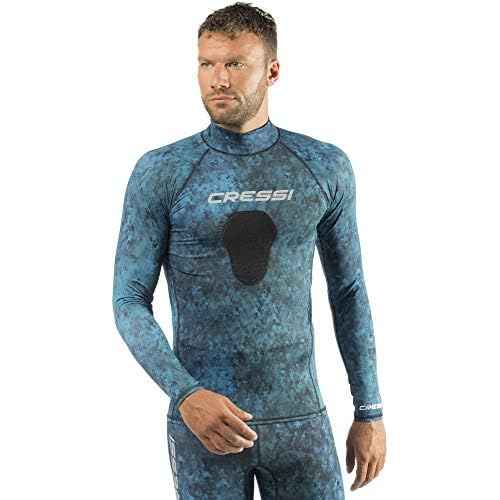 Cressi Camouflage Rash Guard for Scuba Diving Videomakers and Spearfishing - Crew-Neck- get the Hunter equipment