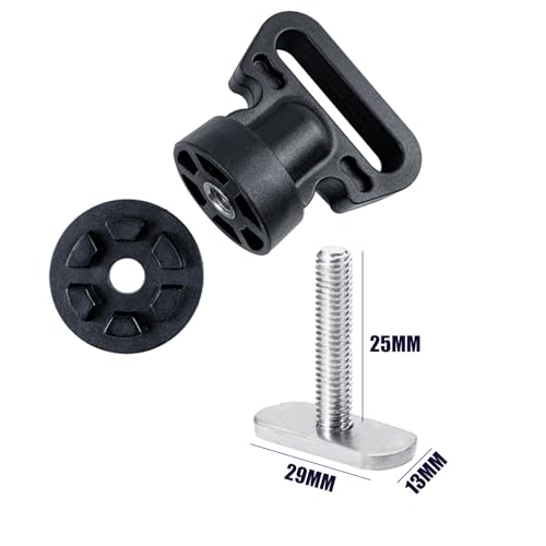 Kayak Track Mount Tie Downs, Track Mount Vertical Tie Down Points for Kayak Cart, Cooler, Battery Box, Fishing Crate and Other Kayak Accessories, 4 Pack