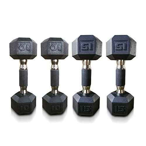 CAP 50 lbs Coated Dumbbell Set | Multiple Styles