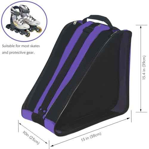 Gooyule Ice Skate Bag - Large Capacity Skating Bag Fits Quad, Inline and Most Roller Skates
