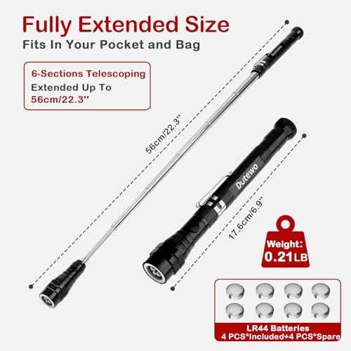 Gifts for Men LED Magnetic Pickup Tool Stocking Stuffers for Adults Extendable Magnetic Flashlight Cool Gadgets for Husband Dad Father Boyfriend Women Grandpa