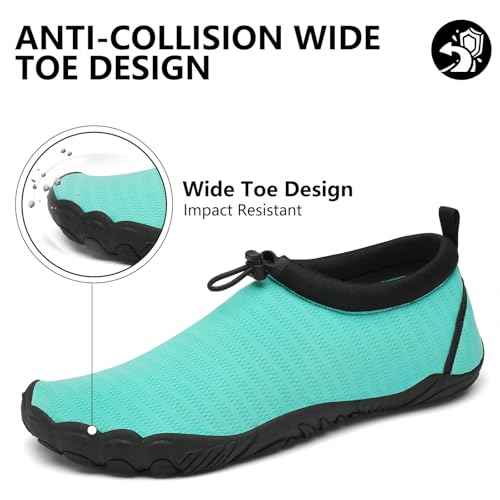 Mishansha Womens Mens Water Swim Shoes Wide Toe Box Barefoot Shoes US Size 5.5-13.5 Women / 3-11.5 Men