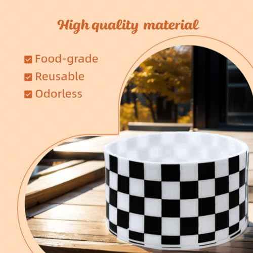 GENLEAS 1 PCS Checkered Pattern Protective Silicone Boot for Stanley Tumbler 20oz-40oz, for Hydro Flask Water Bottle 12oz-24oz, Anti-Slip Sleeve for Bottles with 2.88-2.97in Bottom