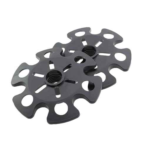 2PCS Trekking Pole Snow Baskets Universal Accessories for Walking Sticks Anti Sink Tips Horseshoe Foot Plastic Protectors and Replacement Tips for Trekking Poles in Black