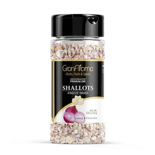 GranAroma Freeze Dried Shallots, 0.9 oz, Savory Flavor, Sauces & Soups, Versatile Ingredient