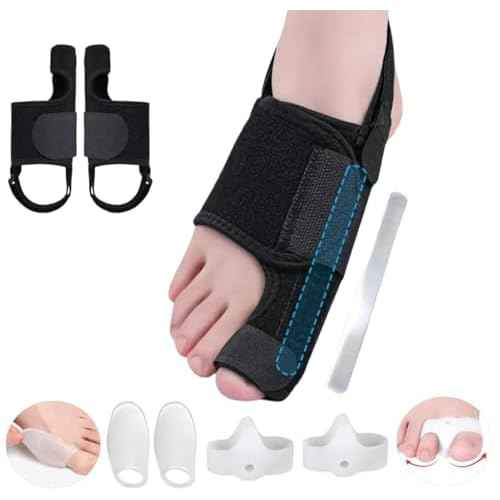 Bunion Corrector for Women & Men, 2pcs Bunion Fix & Big Toe Straightener, Orthopedic Bunion Splint Brace for Hallux Valgus Pain Relief, Day & Night Support