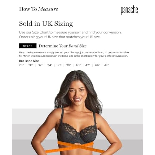 Panache Women's High Impact Underwire Sports Bra | Black 28F | Max Support, Moisture Wicking, Heavy Duty Sports Bra for Women