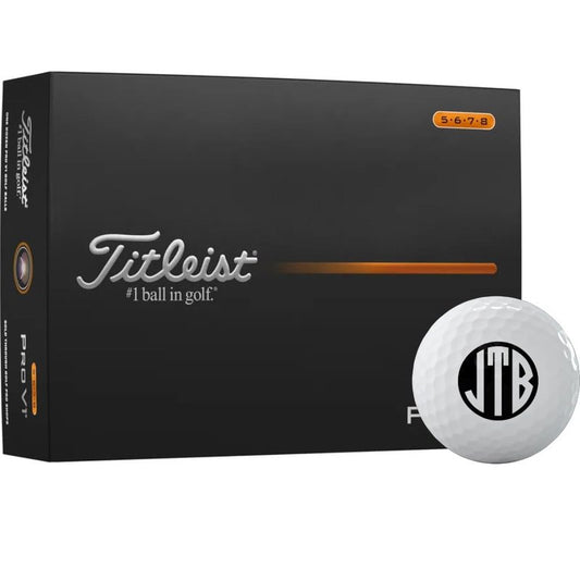 Custom Titleist Pro V1 High Number Monogrammed Golf Balls - 2025 Model