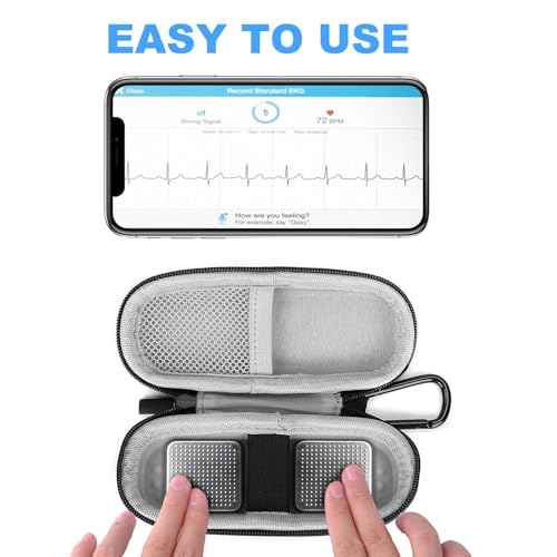 Case for Kardiamobile EKG Monitor, Compatible with Kardiamobile EKG Heart Monitor, Hard Travel Box for Alivecor Kardia Mobile 6L, Pill Box and Carabiner Clip Included