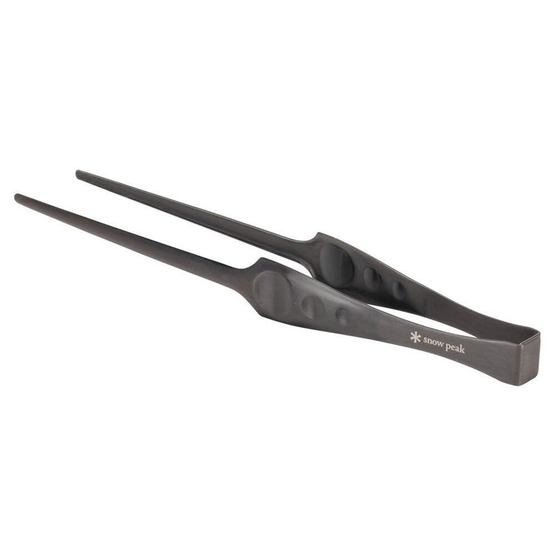 Snow Peak Pitts CS-370 Stainless Steel Tongs, For BBQs, Tapered Design, Corrosion Resistant, Outdoor Camping