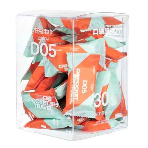Disposable Compressed Towels for Travel, 30Packs Portable Face Towel Tablets Reusable Thicker Absorbent Wash Cloth for Travel Camping Hiking