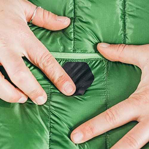 GEAR AID Tenacious Tape Hex ? 2.5¡± & 1.5¡± Repair Patches (4 Patches: Two 2.5¡± & Two 1.5¡±, Black) ? Peel-and-Stick Outdoor Nylon Fabric to Fix Holes and Burns in Down Jackets, Rain Gear and Tents
