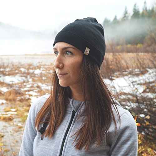 100% Merino Wool Cuff Beanie - Mens & Womens Warm Winter Hat - Watch Cap - Toque