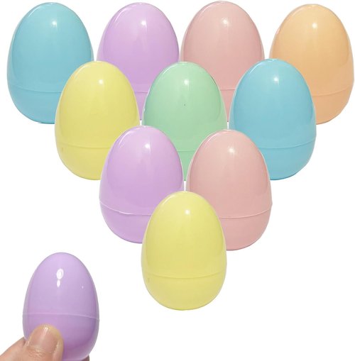 Higoala Pastel Color Easter Eggs， 48 Piece Colorful Plastic Easter Eggs，Plastic Eggs Fillable Empty for Gift Baskets or Egg Hunt