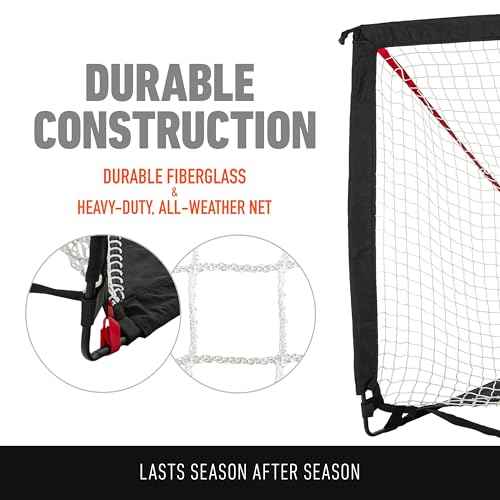 Franklin Sports Backyard Lacrosse Goal - Kids Portable Mini Lacrosse Training Net - Lax Practice Equipment - Easy Assemble Lax Goal for Practice - Perfect for Youth Training - 4' Feet x 4' Feet