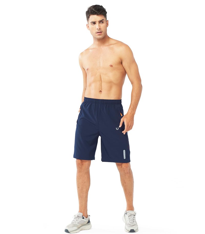 NORTHYARD Men's Athletic Running Shorts Gym Workout 7"/9"/5" Quick Dry Lightweight Sports Basketball Tennis 3 Zipper Pockets NAVY-9inch M