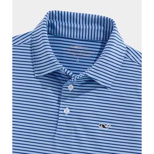 vineyard vines Boys Boys' Bradley Stripe Sankaty Performance Polo