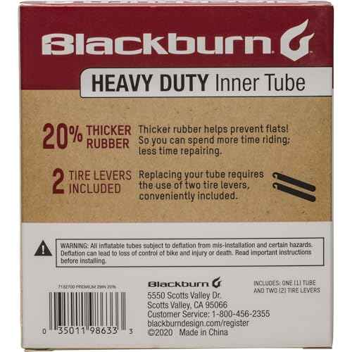 Blackburn 29" x 1.9-2.3" Presta Heavy Duty Bicycle Inner Tube with tire levers