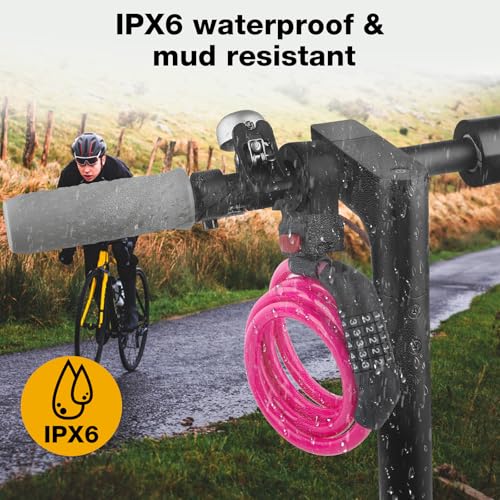 E Scooter Lock, Bike Combination Cable Locks Compatible with Xiaomi M365/Max/GXL/Ninebot/Segway/Motor/Bicycle Lock 4 ft Long/0.472In Scooter Anti-Theft Ideal 4 Digit/12 Steel Cable