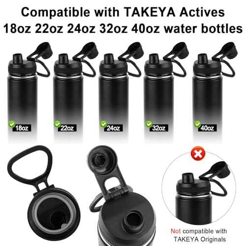 6pcs Replacement Gaskets Compatible with TAKEYA Water Bottle, Leak-Proof Silicone Seal Ring Seal Parts Lid Accessories Washer for TAKEYA Actives 18oz 22oz 24oz 32oz 40oz (Not for TAKEYA Originals)