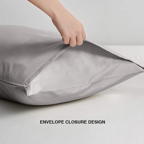 FLXXIE Microfiber Queen Pillowcases - Ultra Soft, Wrinkle & Fade Resistant | 20x30 Inches, Smoky Grey