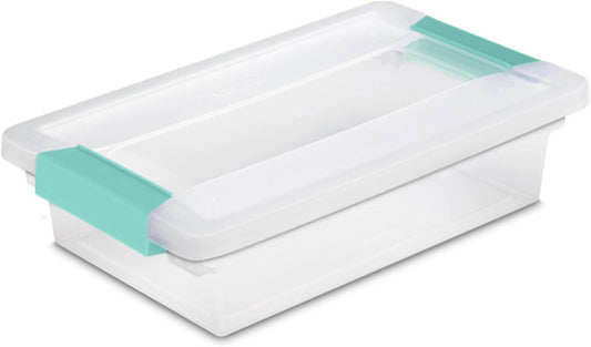Sterilite 30-Pack Clip Box | Stackable Clear Plastic Bins with Latching Lids for Organizing Arts & Crafts
