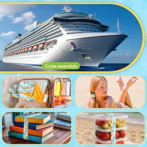 Boao 8 Pcs Large Towel Bands for Beach Chairs 15.75" x 1.97" Cruise Chairs Towel Bands Elastic Windproof Lounge Clips Strap Holder for Summer Pool Hawaiian Accessories Gifts (Beach)
