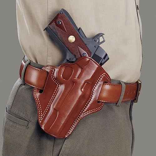 Galco Combat Master Leather Belt Holster, CZ 75 B, Right Hand, Tan, CM222